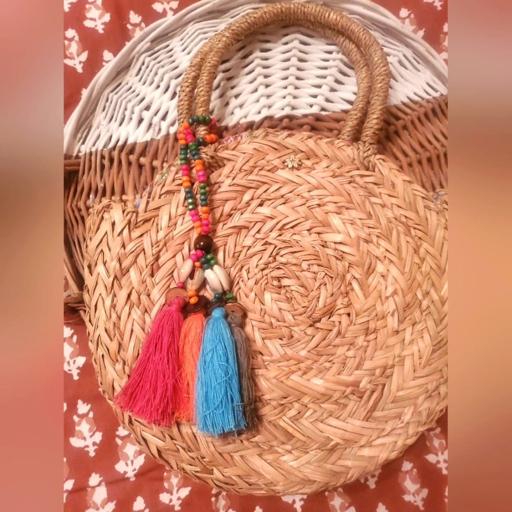Capelli straw purse